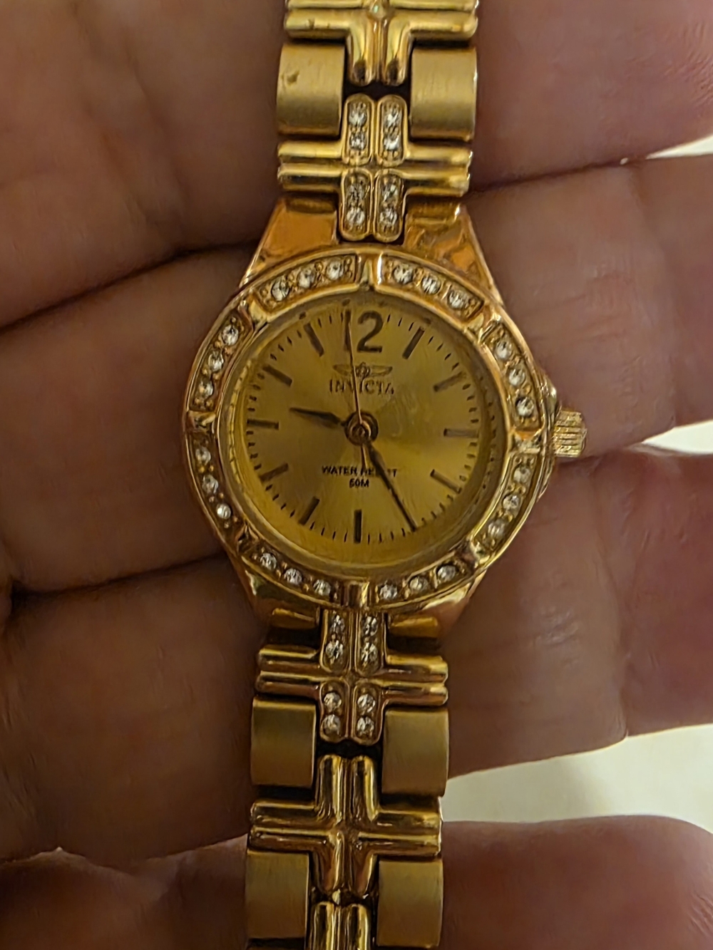 Invicta Gold Crystal Accent Women's Bracelet Watch